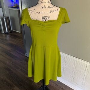 Green Fit & Flare Wild Fable Dress | Green Skater Dress